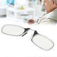thumbnail image 3 of Reading Eyeglasses Blue Light Blocking Nose Clip Armless Glasses for Unisex Elderly(+250 Black), 3 of 5