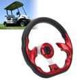 thumbnail image 1 of 12.5 Inch Universal  Cart Steering Wheel Cool Racing Style Long Lasting Grip Easy to Install for EZGO TXT  RXV, 1 of 8