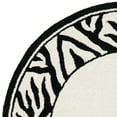 thumbnail image 2 of SAFAVIEH Chelsea Petrina Zebra Bordered Wool Area Rug, White/Black, 3' x 3' Round, 2 of 4
