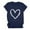 Navy, variant on ICHUANYI Women's Stylish Crew Neck Print Short Sleeve T-shirt Casual Loose Shirt Tops Cloth New Trending