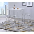 thumbnail image 2 of Fox Hill Trading Acrylic Artina Saddle Seat Chrome Bar Stools, Chrome (Set of 2), 2 of 3