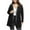 Black, variant on Antinious Womens Plus Size Drawstring Trench Coat Solid Double Zip Layered Hooded Windbreaker,Warm Trench Coat,Casual Winter Coats for Women,Black,XXXXXL