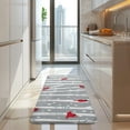 thumbnail image 4 of Gray Christmas Cardinal Bird Pattern Kitchen Rug Mat,Kitchen Runner Rugs Non Skid Washable,Decorative Kitchen Floor Mats for Kitchen,Sink,Laundry,17"x47.2", 4 of 7