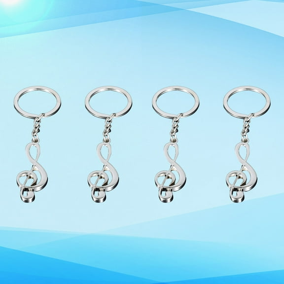 Raindrops 4PCS Music Keychains Keyring Chain Musical Zinc Alloy Practical for Everyday Use Gifts