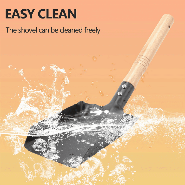 Coal Shovel and Hearth Brush Set, Fireplace Shovel and Brush
