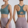 thumbnail image 5 of COMVALUE Womens Sports Bra Soft Touch Moisture-Wicking Bra, Moderate Support Bra for Women (Blue, M), 5 of 8