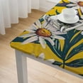 thumbnail image 5 of HAOXIT Outdoor Tablecloth - Square Dining Table Cover, Yellow Botanical Summer Outdoor Table Cloth with Umbrella Hole &amp; for Picnic/Patio/Party 46*46, 5 of 8