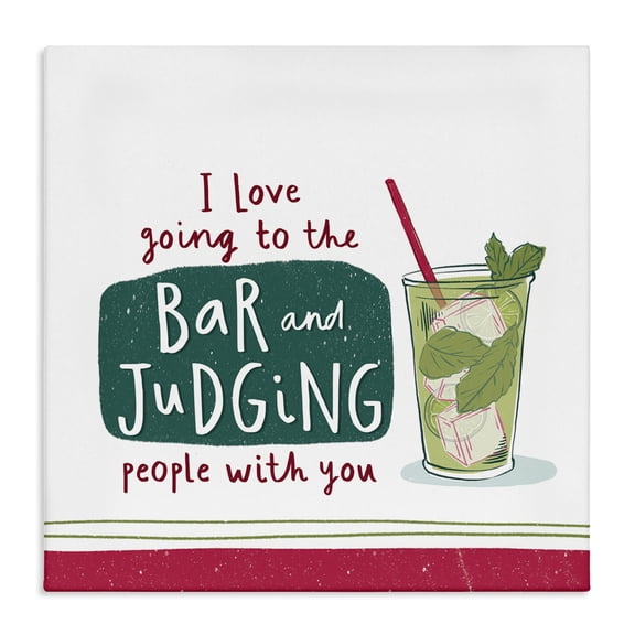 Stupell Industries Eclectic Judging You Humor Canvas Art, 17 x 17, by Courtney Morgenstern