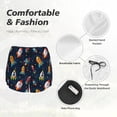 thumbnail image 6 of Lsque Spaceships and Stars Printed Women's Running Shorts with Liner Pockets,Elastic Quick Dry Workout Athletic Gym Yoga Shorts,Womens High Waist Shorts-X-Large, 6 of 9