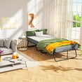 thumbnail image 6 of SUNCROWN Folding Bed with Mattress, 75" x 38"Twin Size Folded Bed, 5" Thick, Foldable Twin Bed for Adults,  Portable Roll Away Guest Beds - Foldaway Bed Frame for Guest Room, Small Apartment, 6 of 9