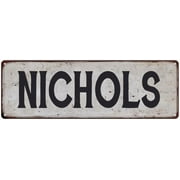 NICHOLS Vintage Look Rustic Chic Metal Sign 6x18 106180036653