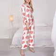 thumbnail image 3 of Balery Pink Hearts1 Conjunto de Pijama con Estampado para Mujer, Conjunto de Dos Piezas con Manga Larga, Ropa de Dormir Suave con Bolsillos, Pijamas Cómodos-XX-Large, 3 of 7