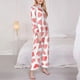thumbnail image 3 of Balery Pink Hearts1 Conjunto de Pijama con Estampado para Mujer, Conjunto de Dos Piezas con Manga Larga, Ropa de Dormir Suave con Bolsillos, Pijamas Cómodos-XX-Large, 3 of 7
