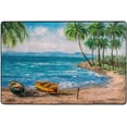 thumbnail image 4 of Dreamtimes Paradise Tropical Beach Area Rug, 36"x24" Summer Oil Painting Non-Slip Washable Indoor Door Mat, Absorbent Floor Mat for Bedroom Kitchen Entryway Bathroom, 4 of 7