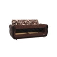 thumbnail image 3 of Ottomanson Convertible Sleeper Loveseat with Hidden Storage, Firm Seating, Brown, 3 of 5