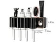 thumbnail image 3 of OAVQHLG3B Toothbrush Holders For Bathrooms, Toothbrush Holder Wall Mounted With Toothpaste Dispenser，With Toothbrush Cup,Tray Bathroom Toothbrush Toothpaste Dispenser, 3 of 8