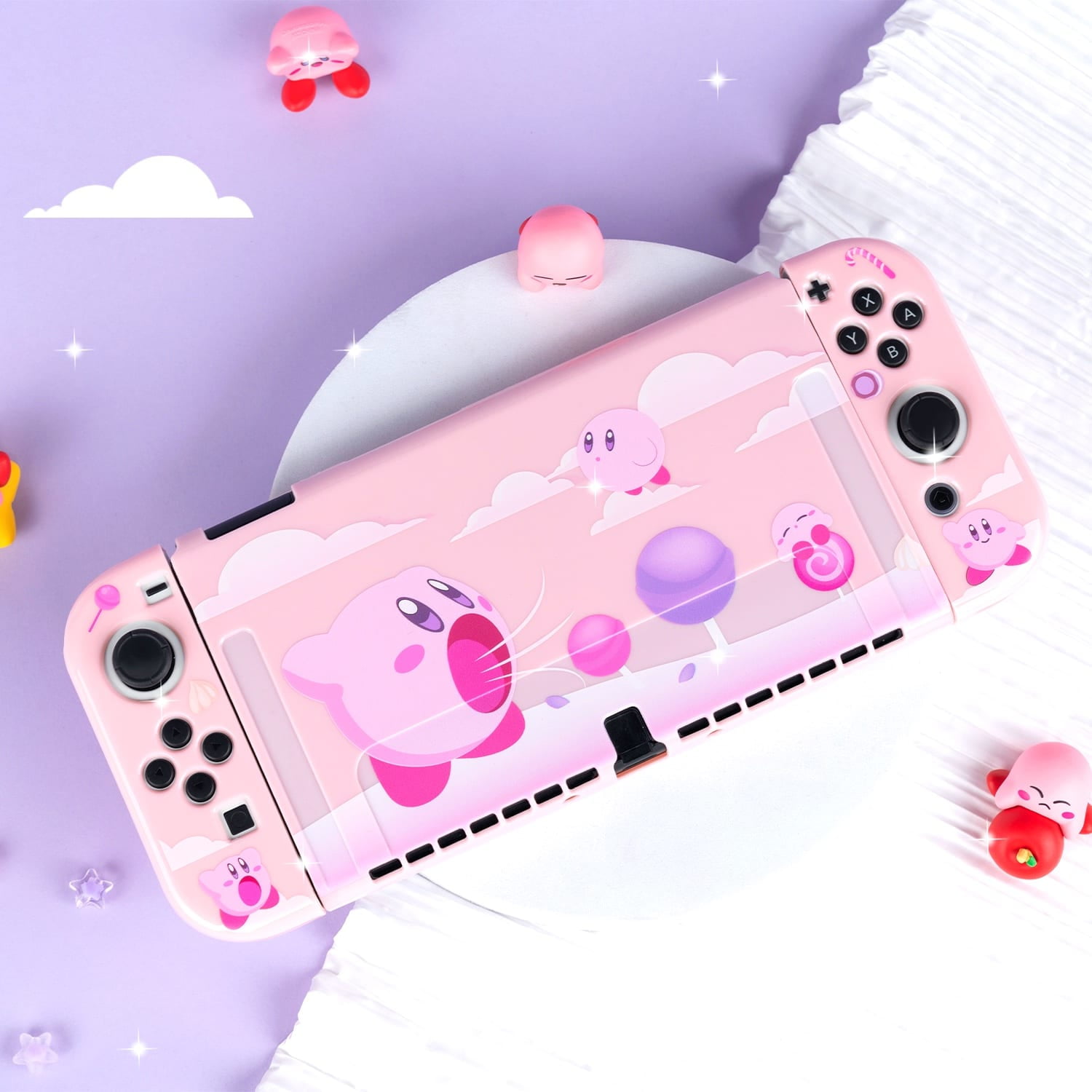 Kirby Case Pink Anime Cover for Nintendo Switch OLED