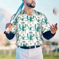 thumbnail image 6 of Balery Hello Summer Baseball Jersey for Men Casual Button Down Shirts Short Sleeve Active Team Sports Uniform-3X-Large, 6 of 9