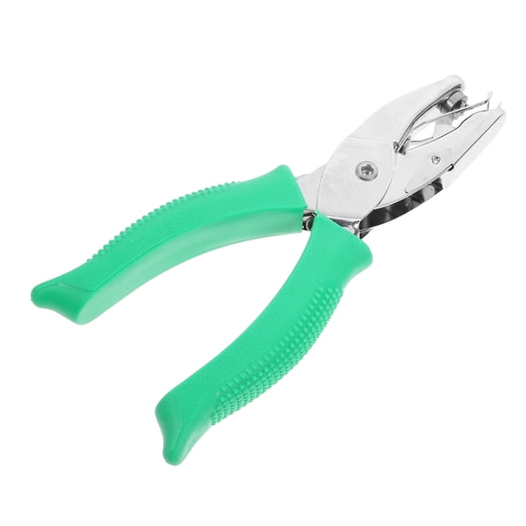 Perforadora manual en forma de estrella Perforadora de pentagrama Perforadora portátil Perforadora de tarjetas multifunción Herramienta perforadora de cuero para niños Oficina Escuela Verde