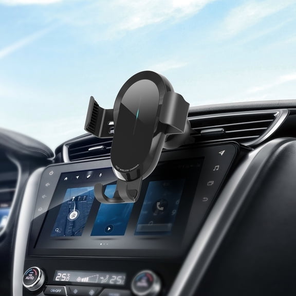 sruoe Wireless Car Charger Mount 15W Smart Sensor Auto Clamping Air Vent Car Phone Charging Holder Mount for iPhone, Samsung, All Smartphones