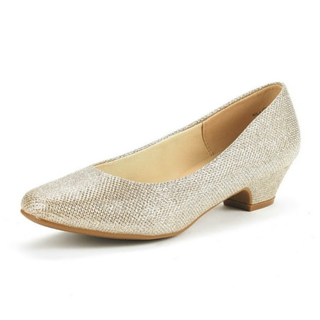 

DREAM PAIRS Women Low Chunky Heel Pump Shoes Slip On Comfort Dress Shoes
