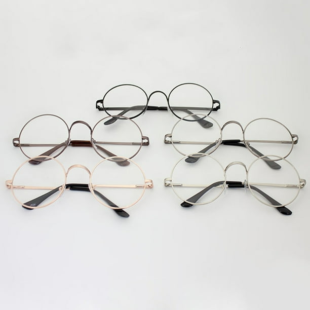 Metal frame glasses round deals