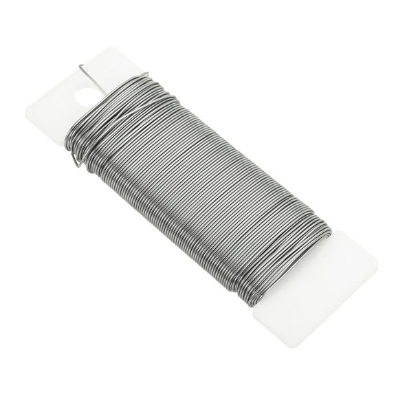 Uxcell 38 Yards/115 Feet Metal Floral Wire Silver Tone 0.7mm Flexible Paddle Thin Floral Wires for Craft