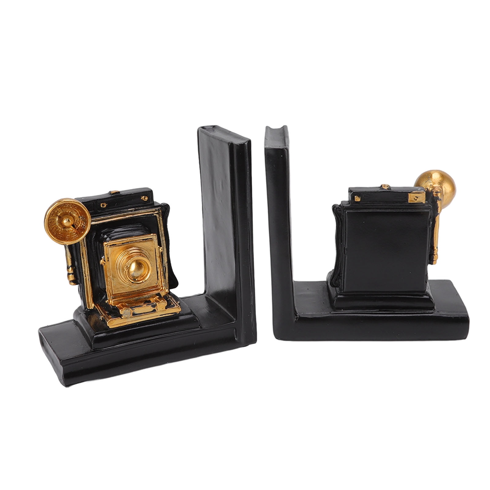 Vintage Camera & Projector Bookends - Set Of 2 Resin Book Stoppers For Shelves, Desk, Or Home Decor