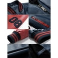 thumbnail image 3 of Men's Faux Leather Jacket Casual Baseball Stand Collar Slim Fit Coat, 3 of 5