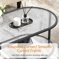 thumbnail image 6 of 42" Glass Coffee Table, Black Small Center Table with Storage Shelf for Living Room Small Space, Apartment,Black, 6 of 18