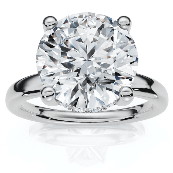 Pompeii Certified 3 1/10Ct Hidden Halo Diamond Engagement Ring 14k Gold Lab Grown