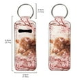 thumbnail image 2 of Yuyamidu Highland Cow Chapstick Holder Keychain for Women Cherry Blossom Lipstick Sleeve Pouch Pink Lip Gloss Holder Heart Lip Balm Holder Keyring for Lipstick, 2 of 6