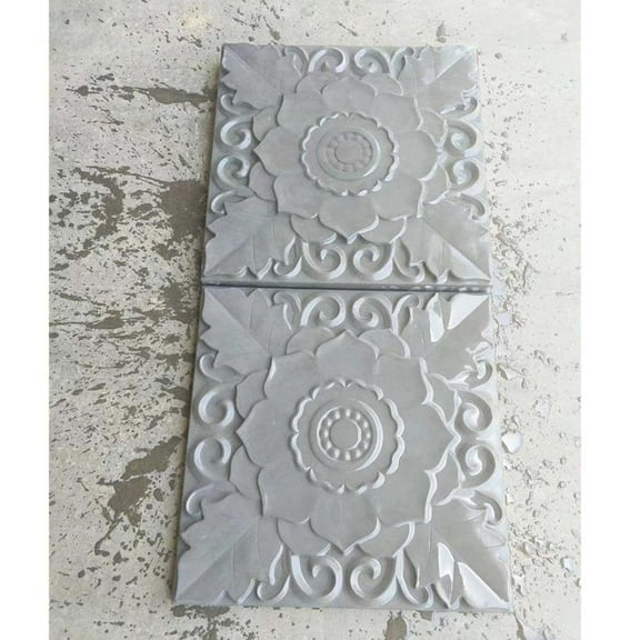 WHAMVOX 1Pack Cement Mold Plastic Square Ancient Style for Garden Patio Lawn Pavement 40x40x3cm