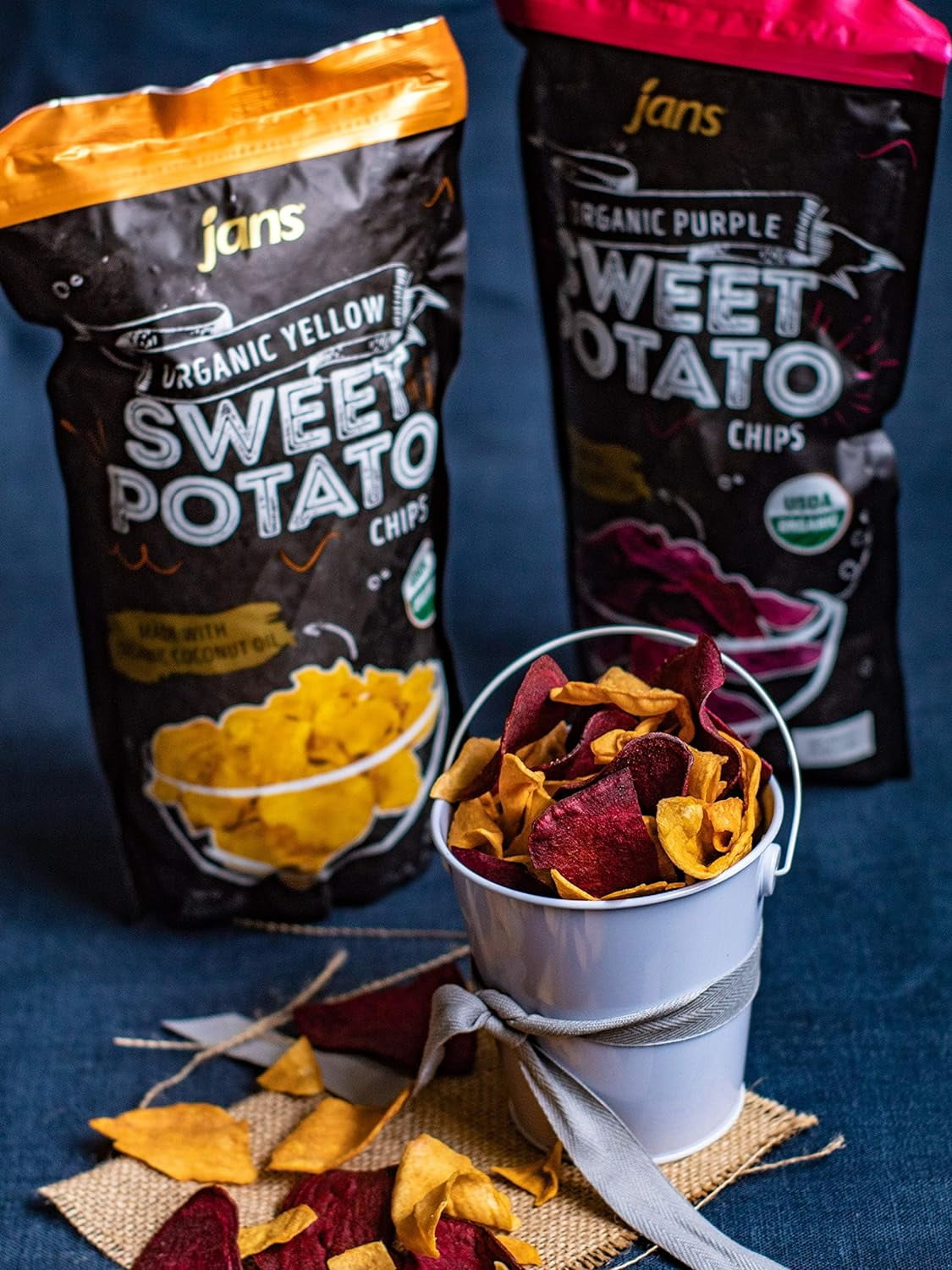 Jans Organic Sweet Potato Chips (Yellow, 4.0 oz) pack of 3