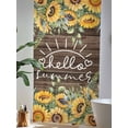thumbnail image 4 of Sheer Curtains 96 Inches Long, Sunflower Semi Sheer Curtains Light Filtering Window Treatment, Yellow Summer Botanical Flowers Wooden Privacy Voile Drapes for Living Room Bedroom 52x96 Inch, 4 of 7