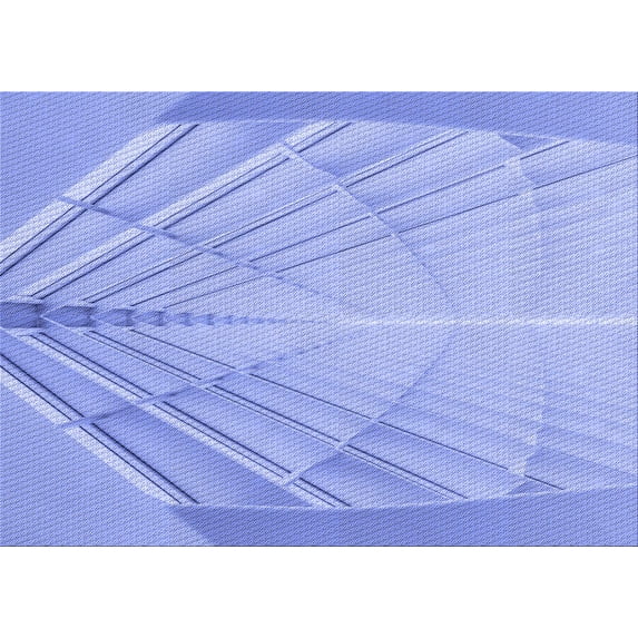 Ahgly Company Indoor Rectangle Patterned Light Slate Blue Area Rugs, 8' x 12'