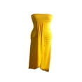 thumbnail image 3 of Women Strapless Dress  Solid Color Off-Shoulder Long  with Cropped Hem, 3 of 7