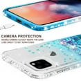 thumbnail image 2 of SPY Case for Apple iPhone 13 Pro Max Case with Tempered Glass Screen Protector Liquid Glitter Cute Case Cover for Girls Women - Clear/Teal, 2 of 5