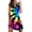 Multicolor, variant on Rutainlusire Sleeveless Dress for Summer for Women Summer Dress for Women,Crewneck Dress Sleeveless Cute Ruffle Swing Flowy Beach Sun Mini Tank Short Dresses