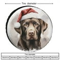 thumbnail image 2 of Camper Spare Tire Cover 13inch Chocolate Labrador Santa Hat Christmas Weatherproof Universal Wheel Protectors Merry Christmas Cute Animals Universal for Trailer SUV Truck Camper Travel, 2 of 8
