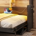 thumbnail image 4 of Queen Size Murphy Bed with a desk, USB Charging Station,LED Lights,Dark Gray, 4 of 22