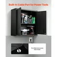 thumbnail image 5 of KFFKFF Metal Wall Cabinet, 30W x 12.2D x 30H Inch, Steel Hanging Storage Unit with Lockable Doors and Adjustable Shelf for Garage, Basement, Kitchen, Warehouse, Assembly Required, Black, 5 of 9