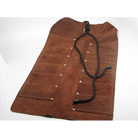 - 12 Pocket Leather Tool Roll Wood Carving Tools Knives Gouges Chisels By UJ Ramelson Co