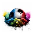 thumbnail image 1 of Cuadros Decorativos Kit de imagen de arte de mosaico de diamantes de imitación de taladro completo de fútbol de mano de pintura de diamante Likrtyny embutido en tela, 1 of 9