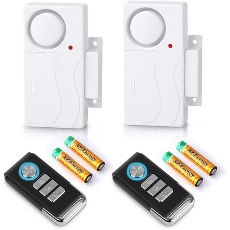 Wsdcam Wireless Door Alarm with Remote 2 Pack, Battery Included, 105 dB ...
