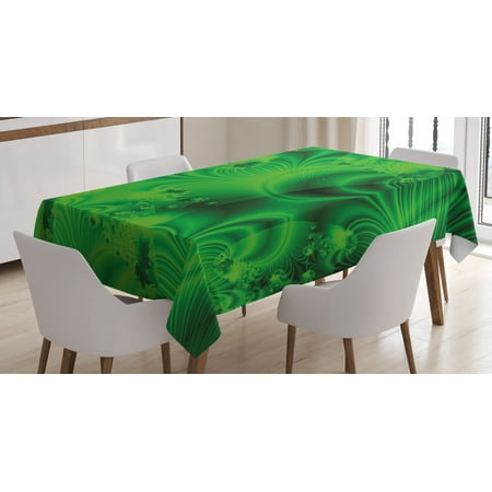 

Ambesonne Lime Green Tablecloth Rectangular Table Cover Vibrant Psychedelic 60 x90 Emerald