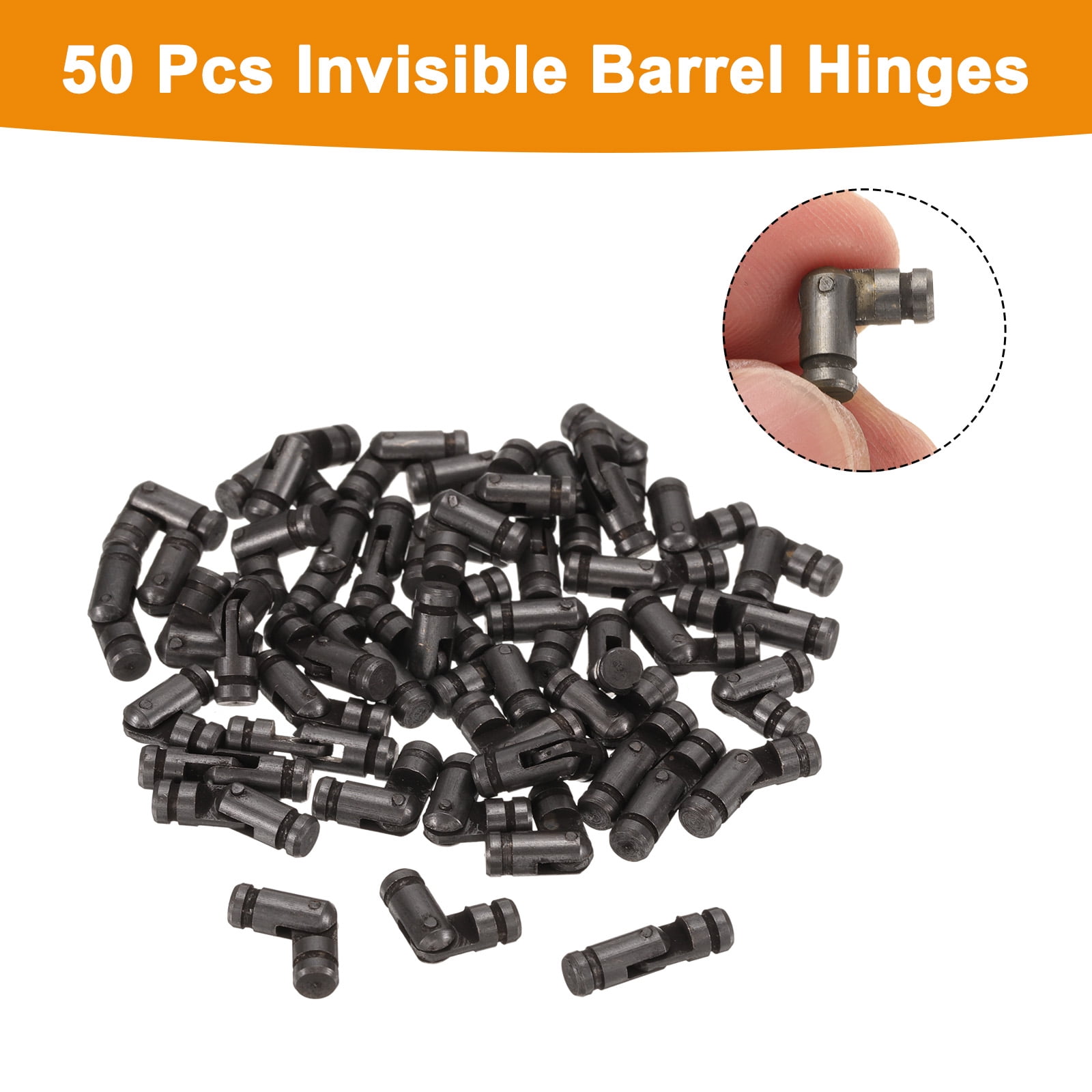 Unique Bargains Invisible Barrel Hinges Brass Concealed Hidden Barrel Hinge 4x15mm Black