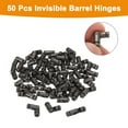 thumbnail image 3 of 50Pcs bisagras de barril invisibles, bisagra oculta de latón de 4x15mm para caja de joyas, cajas de música, negra, 3 of 6