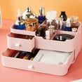 thumbnail image 3 of Organizador de maquillaje Dinheiro para tocador, organizador de maquillaje de gran capacidad para encimera con cajones para el cuidado de la piel, lápiz labial, pinceles, lociones, sombras de ojos,, 3 of 6