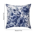 thumbnail image 3 of Ouuluon Pillow Covers Soft Pillow Case, Blue Printed Cushion Case for Living Room Sofa Bedroom Waist Back Support Home Decor, 3 of 7